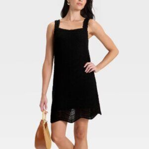 A New Day Crochet Mini Shift Dress Size XS NWT